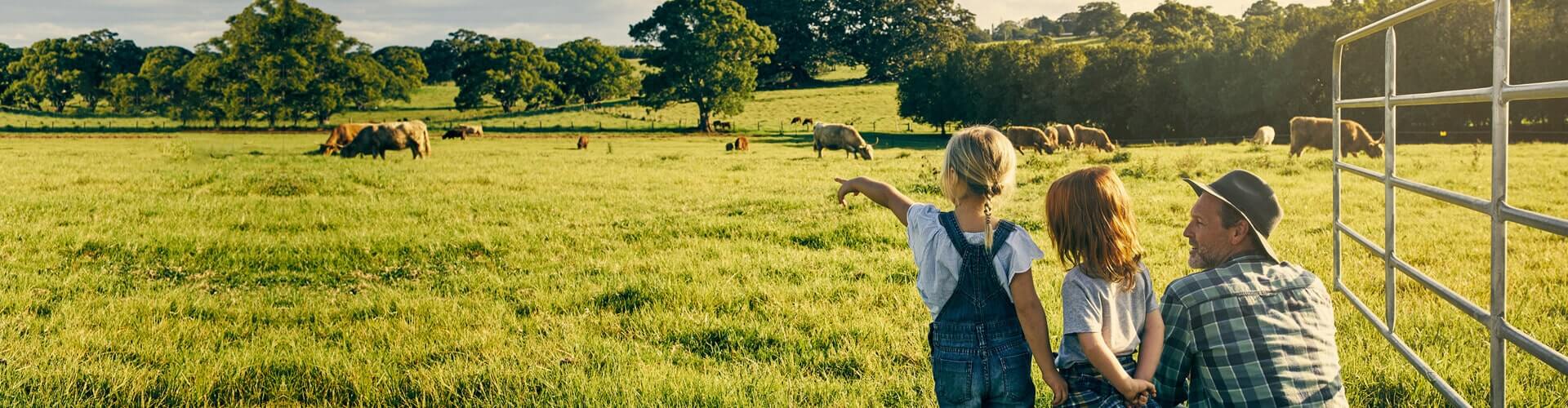 Family on farm